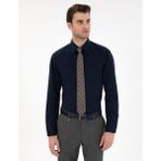 Pierre Cardin Erkek Lacivert Regular Fit Uzun Kollu Basic Gömlek 50307198-VR033