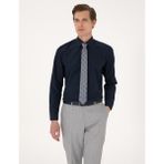 Pierre Cardin Erkek Lacivert Regular Fit Uzun Kollu Basic Gömlek 50316742-VR033 - 3XL