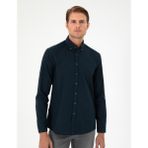 Pierre Cardin Erkek Lacivert Regular Fit Uzun Kollu Gömlek 50292553-VR033 - S