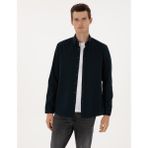Pierre Cardin Erkek Lacivert Regular Fit Uzun Kollu Gömlek 50316736-VR033 - S