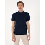 Pierre Cardin Erkek Lacivert Slim Fit %100 Pamuk Kıvrılmaz Amerikan Pike Polo Yaka Basic Tişört 50306154-VR033