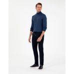 Pierre Cardin Erkek Lacivert Slim Fit Bağcıklı Kanvas Pantolon 50296178-VR033 - 30
