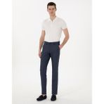 Pierre Cardin Erkek Lacivert Slim Fit Beli Lastikli Kanvas Pantolon 50308092-VR033 - 31 - 32