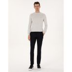 Pierre Cardin Erkek Lacivert Slim Fit Beli Lastikli Kanvas Pantolon 50309943-VR033 - 32