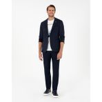 Pierre Cardin Erkek Lacivert Slim Fit Çizgili Kanvas Pantolon 50299528-VR033 - 31 - 32