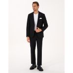 Pierre Cardin Erkek Lacivert Slim Fit Takım Elbise 50311528-VR033 - 6 Drop - 54