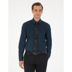 Pierre Cardin Erkek Lacivert Slim Fit Uzun Kollu Basic Gömlek 50292520-VR033 - 2XL