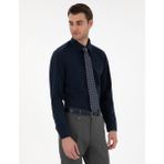 Pierre Cardin Erkek Lacivert Slim Fit Uzun Kollu Basic Gömlek 50307297-VR033 - XL
