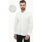 Pierre Cardin Erkek Lacivert Slim Fit Uzun Kollu Gömlek 50219452-VR033 - 2XL