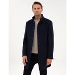 Pierre Cardin Erkek Lacivert Slim Fit Yün Karışımlı Palto 50317440-VR033 - 52