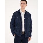 Pierre Cardin Erkek Lacivert Suni Deri Ceket 50291006-200 - Dropsuz - 54
