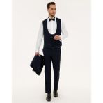 Pierre Cardin Erkek Lacivert Yelekli Damatlık Smokin 50220561-VR033 - 48 - 6 Drop