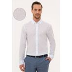 Pierre Cardin Erkek Mavi Detaylı Beyaz Slim Fit Gömlek G021GL004.000.1113611 - 17Y-Mavi