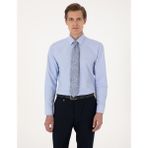 Pierre Cardin Erkek Mavi Regular Fit Uzun Kollu Basic Gömlek 50316742-VR036 - 3XL
