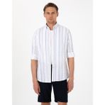 Pierre Cardin Erkek Mavi Regular Fit Uzun Kollu Gömlek 50301572-VR036 - S
