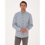 Pierre Cardin Erkek Mavi Regular Fit Uzun Kollu Gömlek 50312425-VR036