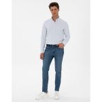 Pierre Cardin Erkek Mavi Slim Fit Jean Pantolon 50315272-VR036 - 30 - 33