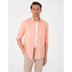 Pierre Cardin Erkek Mercan Oxford Slim Fit Kolay Ütülenebilir Gömlek 50306996-VR186 - 2XL