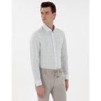 Pierre Cardin Erkek Mint Slim Fit Uzun Kollu Gömlek 50304548-VR152 - Koyu Mint
