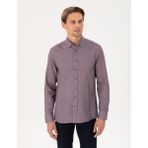 Pierre Cardin Erkek Mor Slim Fit Uzun Kollu Gömlek 50292282-VR038