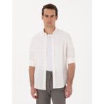 Pierre Cardin Erkek Nar Çiçeği Baskılı Regular Fit Uzun Kollu Gömlek 50304544-VR239 - 2XL