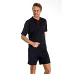 Pierre Cardin Erkek Pamuklu Pijama Takımı, 3'lü Set, Lacivert, M Beden