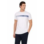 Pierre Cardin Erkek Penye Kısakol Pijama Takımı, Bisiklet Yaka, Beyaz, XL