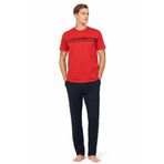 Pierre Cardin Erkek Penye Kısakol Pijama Takımı, Kırmızı, S Beden TYB6T2VMBCUQS0O204