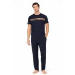 Pierre Cardin Erkek Penye Kısakol Pijama Takımı, Lacivert, M Beden TYBRCN2P4OEW9TKR16
