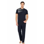 Pierre Cardin Erkek Penye Kısakol Pijama Takımı, Lacivert, S Beden TYBXWVC1NK5Q7BVG45