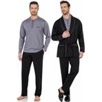 Pierre Cardin Erkek Pijama Takımı, 5'li Çeyiz Seti, Boxer, Atlet, Çorap, Siyah, S