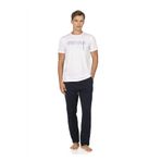 Pierre Cardin Erkek Pijama Takımı, Kısa Kollu, Bisiklet Yaka,%100 Pamuk, Beyaz, 2XL