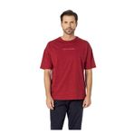 Pierre Cardin Erkek Pijama Takımı, Pamuklu, Oversize Üst, Düz Paça, Bordo, XL