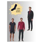 Pierre Cardin Erkek Pijama Takımı, Triko Robdöşambır, Çorap Hediyeli, Lacivert, M Beden