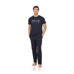 Pierre Cardin Erkek Pijama Takımı,%100 Pamuk, Kısa Kol, Lacivert, M Beden