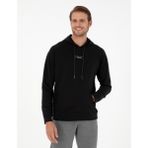 Pierre Cardin Erkek Siyah 2 İplik Comfort Fit Kapüşonlu Sweatshirt 50290635-VR046 - XL