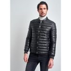 Pierre Cardin Erkek Siyah Biker Deri Mont - 48