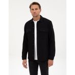 Pierre Cardin Erkek Siyah Comfort Fit Uzun Kollu Gömlek Ceket 50312368-VR046 - XL
