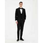 Pierre Cardin Erkek Siyah Ex. Slim Fit Yelekli Smokin 50288078-VR046 - 6 Drop