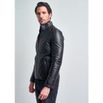 Pierre Cardin Erkek Siyah Hakim Yaka Hakiki Deri Ceket - 56