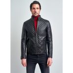 Pierre Cardin Erkek Siyah Hakim Yaka Hakiki Deri Ceket - 58