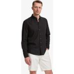 Pierre Cardin Erkek Siyah Keten Karışımlı Regular Fit Uzun Kollu Gömlek 50320941-VR046