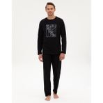 Pierre Cardin Erkek Siyah Pijama Takımı 50322653-001 - XL