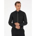 Pierre Cardin Erkek Siyah Regular Fit Uzun Kollu Basic Gömlek 50292536-VR046 - XL