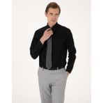 Pierre Cardin Erkek Siyah Regular Fit Uzun Kollu Basic Gömlek 50316742-VR046 - 2XL