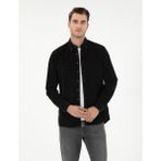 Pierre Cardin Erkek Siyah Regular Fit Uzun Kollu Gömlek 50292347-VR046