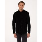 Pierre Cardin Erkek Siyah Regular Fit Uzun Kollu Gömlek 50310139-VR046 - 2XL