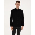 Pierre Cardin Erkek Siyah Regular Fit Uzun Kollu Gömlek 50311308-VR046 - 3XL