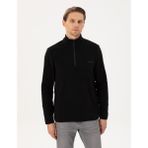 Pierre Cardin Erkek Siyah Regular Fit Yarım Fermuarlı Polar Sweatshirt 50298973-VR046 - XL
