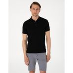 Pierre Cardin Erkek Siyah Slim Fit %100 Pamuk Polo Yaka Triko Tişört 50305976-VR046